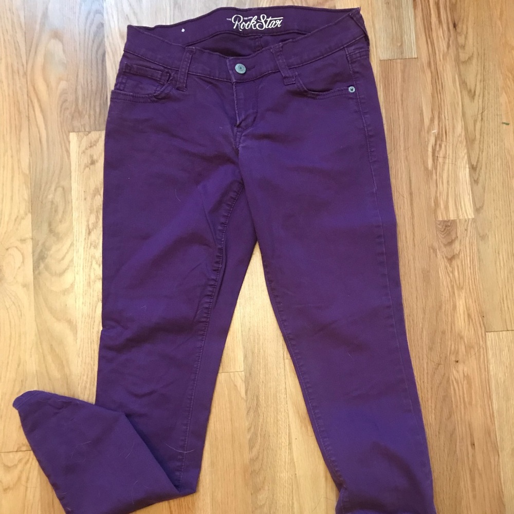 Old Navy Purple Rockstar Jeans Size 6